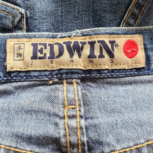 EDWIN JEANS Wide Leg Crop 100% Cotton Jeans ED-866 5415 Women’s 30*