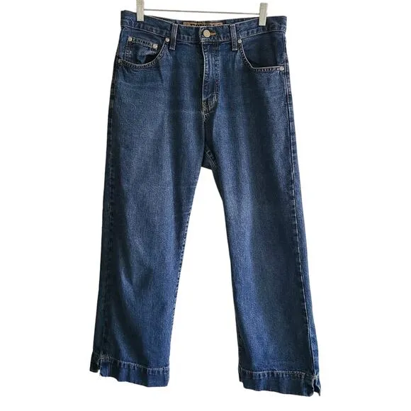 EDWIN JEANS Wide Leg Crop 100% Cotton Jeans ED-866 5415 Women’s 30*