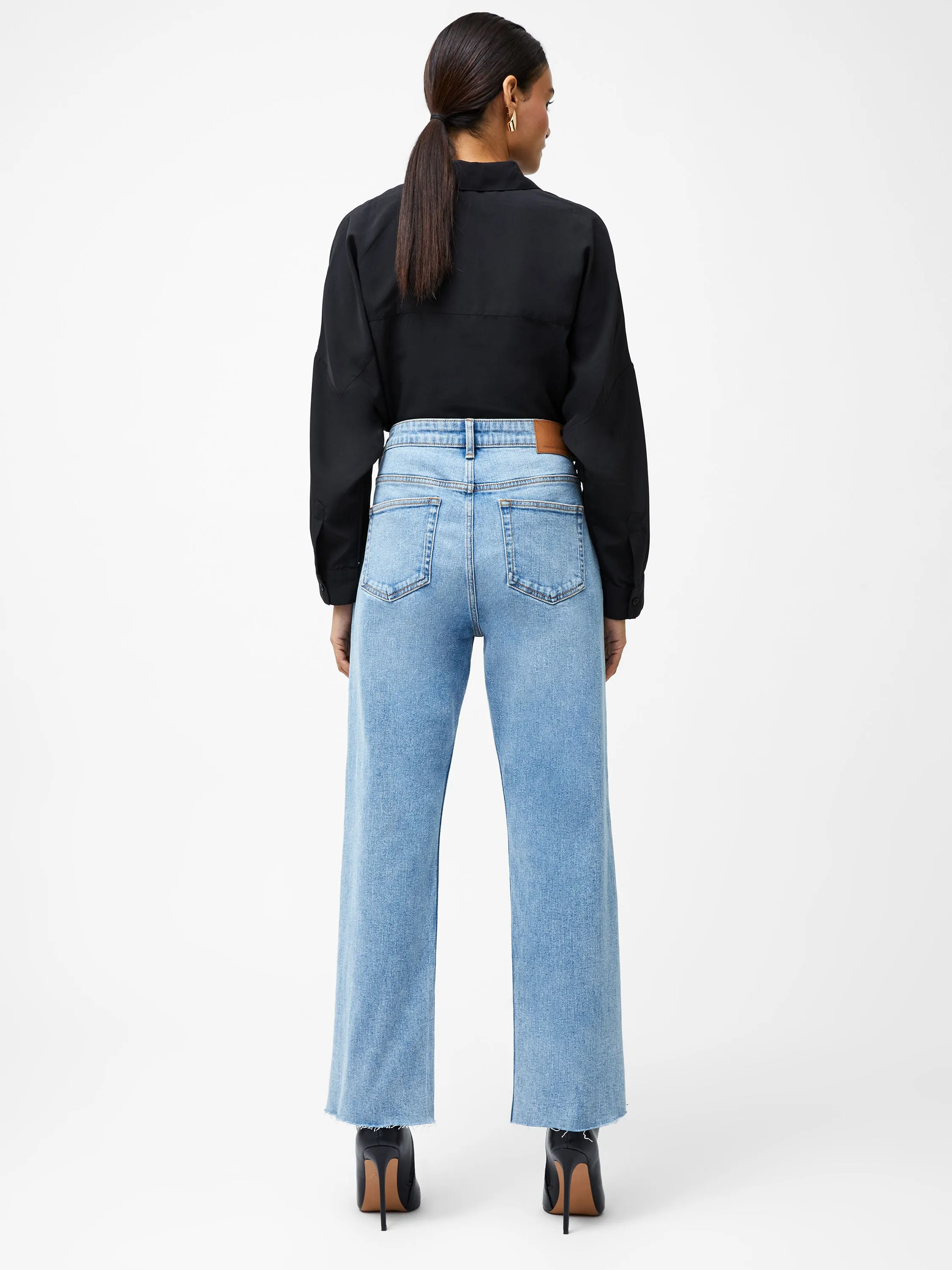 Elliot Denim Straight Leg Cropped Jeans 27 Inch