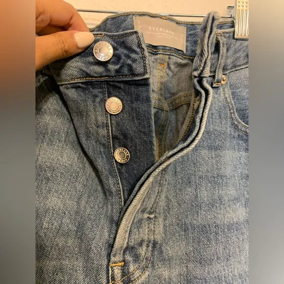 EVERLANE Women Size 31 The Curvy 90s Cheeky Straight Jean Crop Organic Cotton