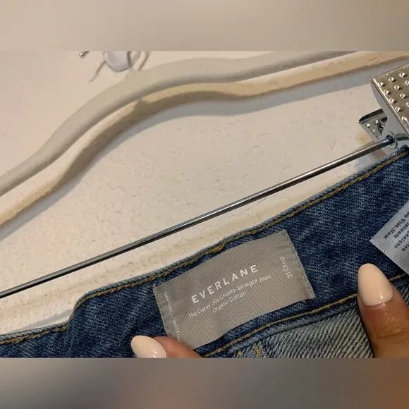 EVERLANE Women Size 31 The Curvy 90s Cheeky Straight Jean Crop Organic Cotton