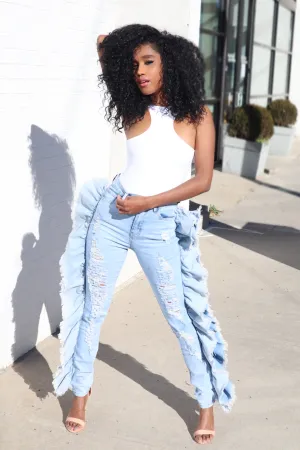 Extra, Extra! Ruffle Jeans