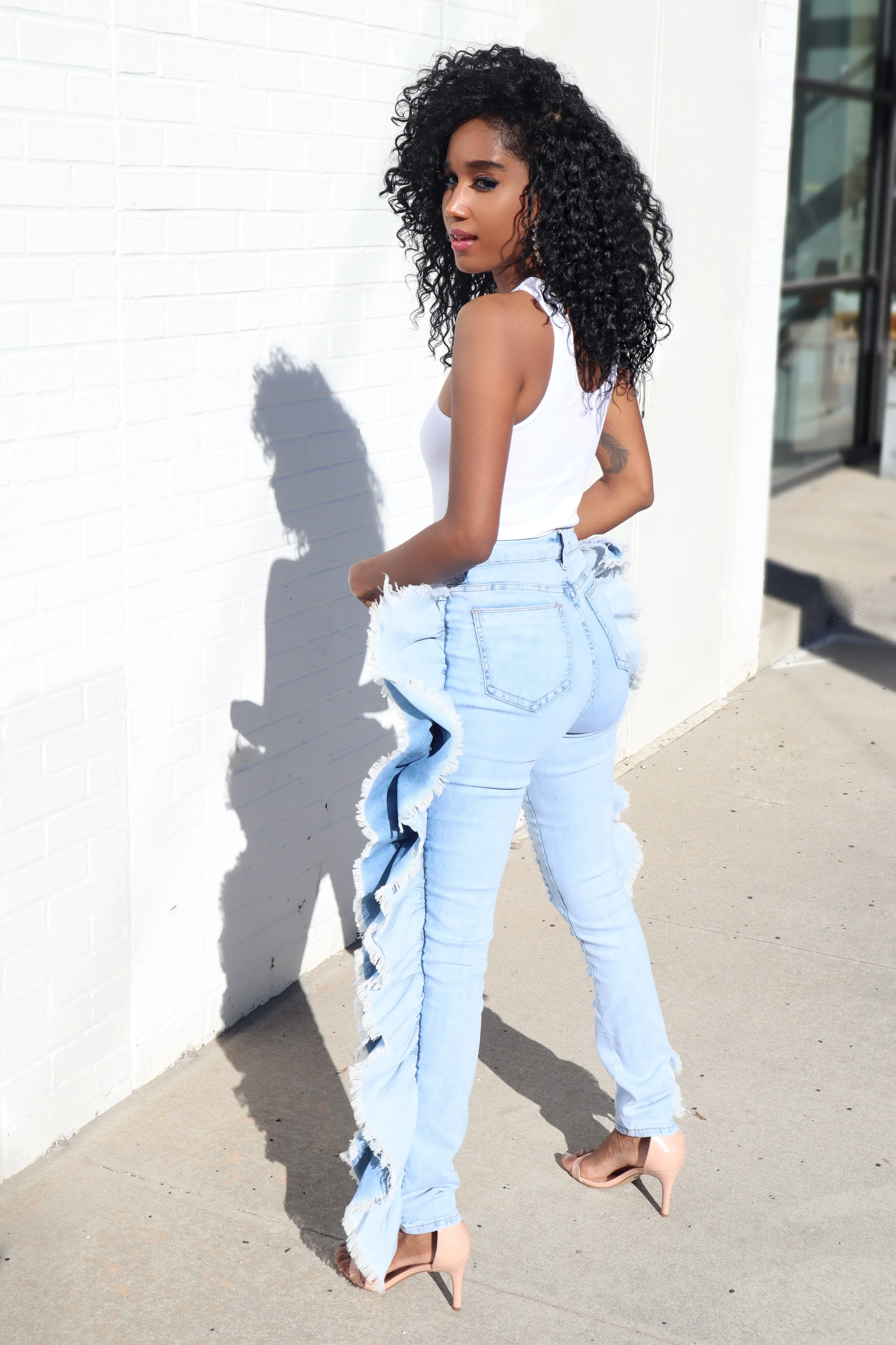 Extra, Extra! Ruffle Jeans