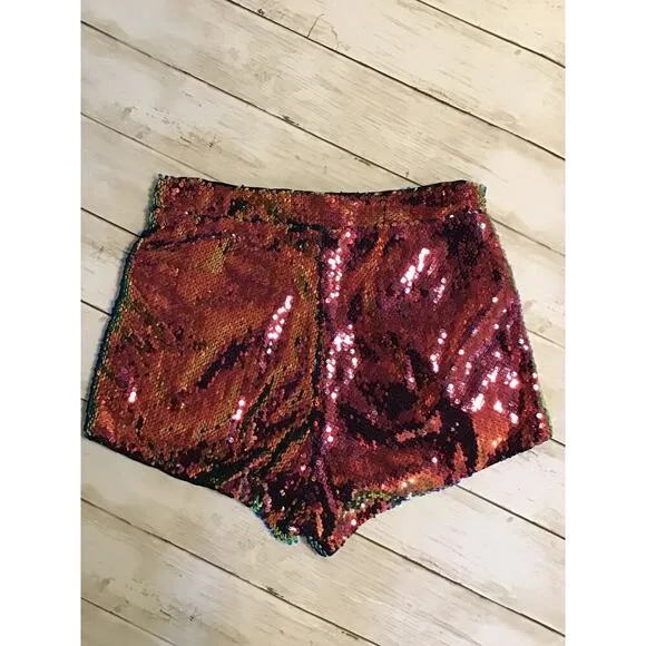 Fabulous rave, disco party, sequin, booty shorts, size small