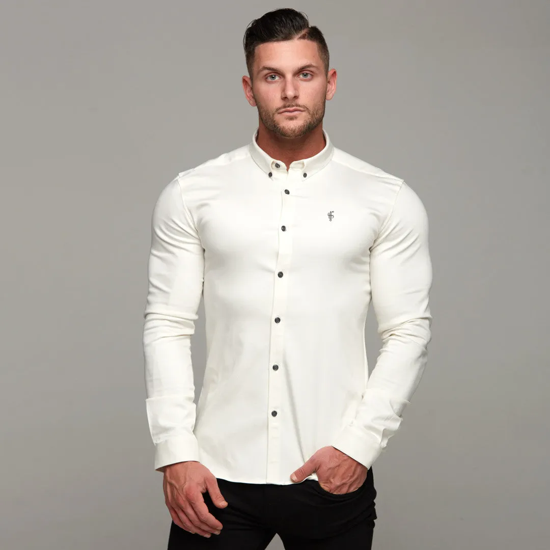 Father Sons Super Slim Stretch Cream Denim Long Sleeve - FS210
