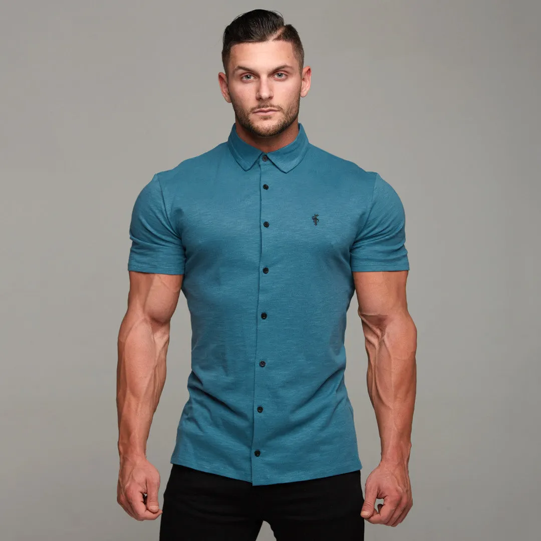 Father Sons Super Slim Teal Short Sleeve Jersey - FSH121 (LAST CHANCE)
