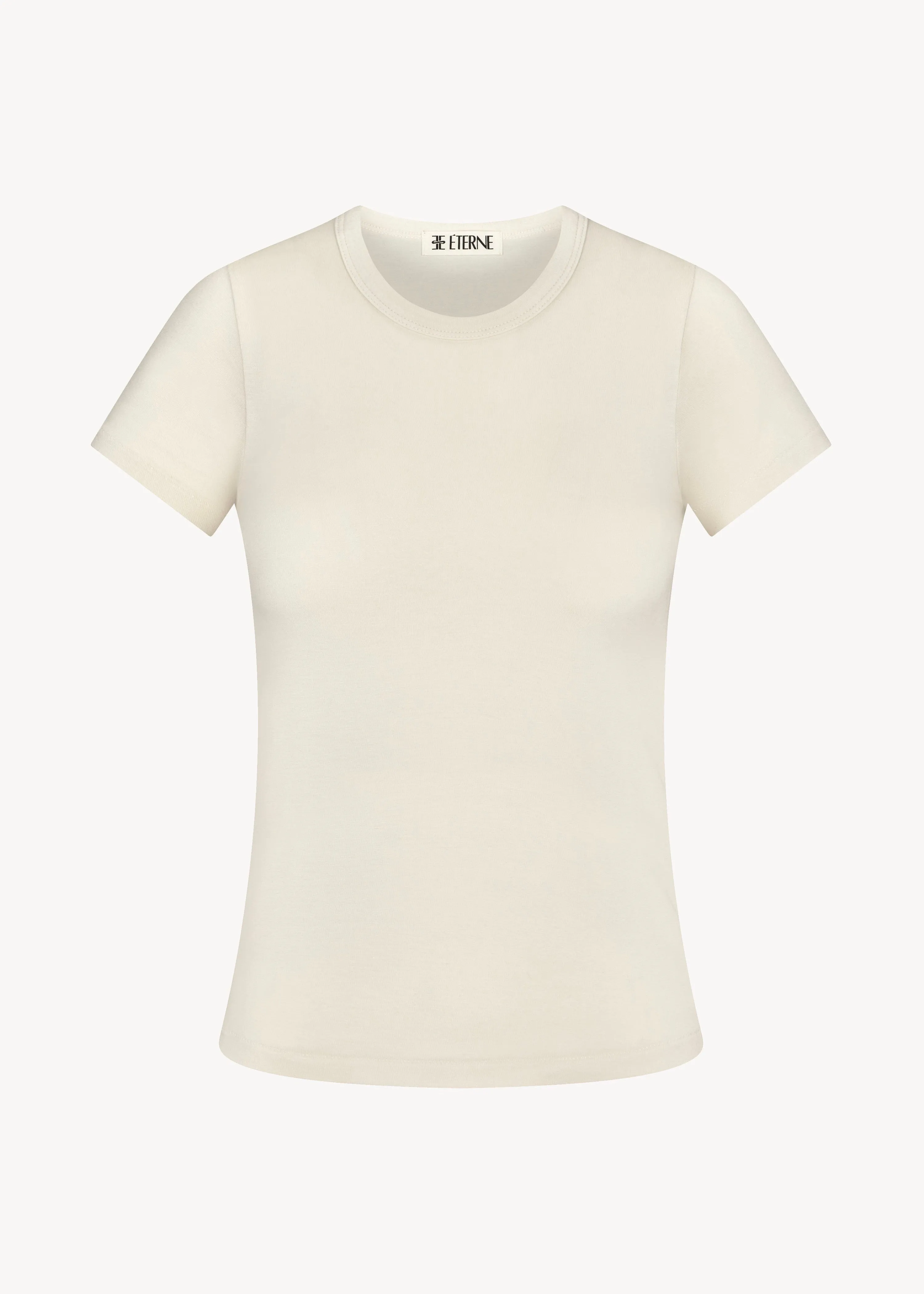 Fitted Crewneck T-Shirt (Cream)