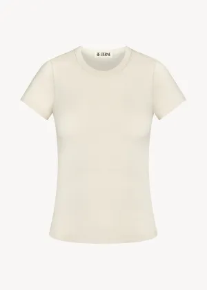 Fitted Crewneck T-Shirt (Cream)