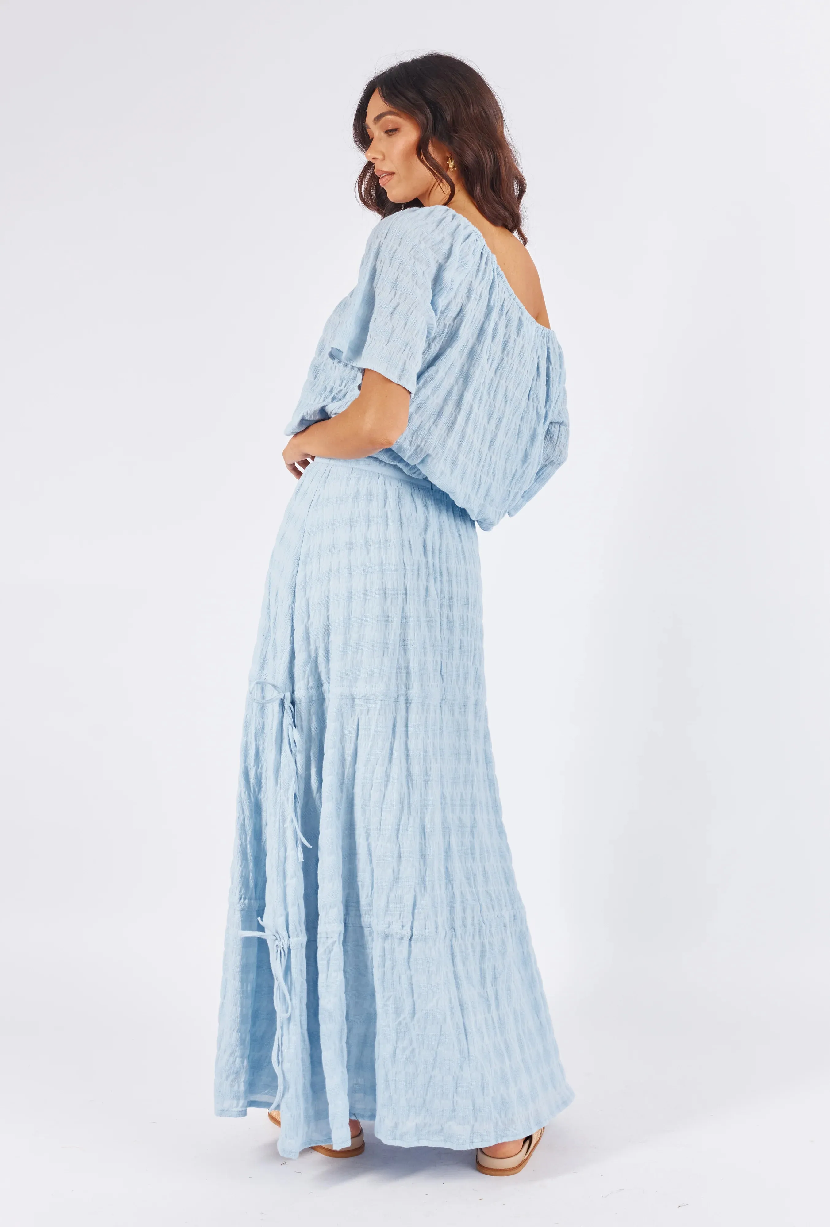 Forest Maxi Skirt Sky Blue