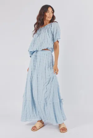 Forest Maxi Skirt Sky Blue