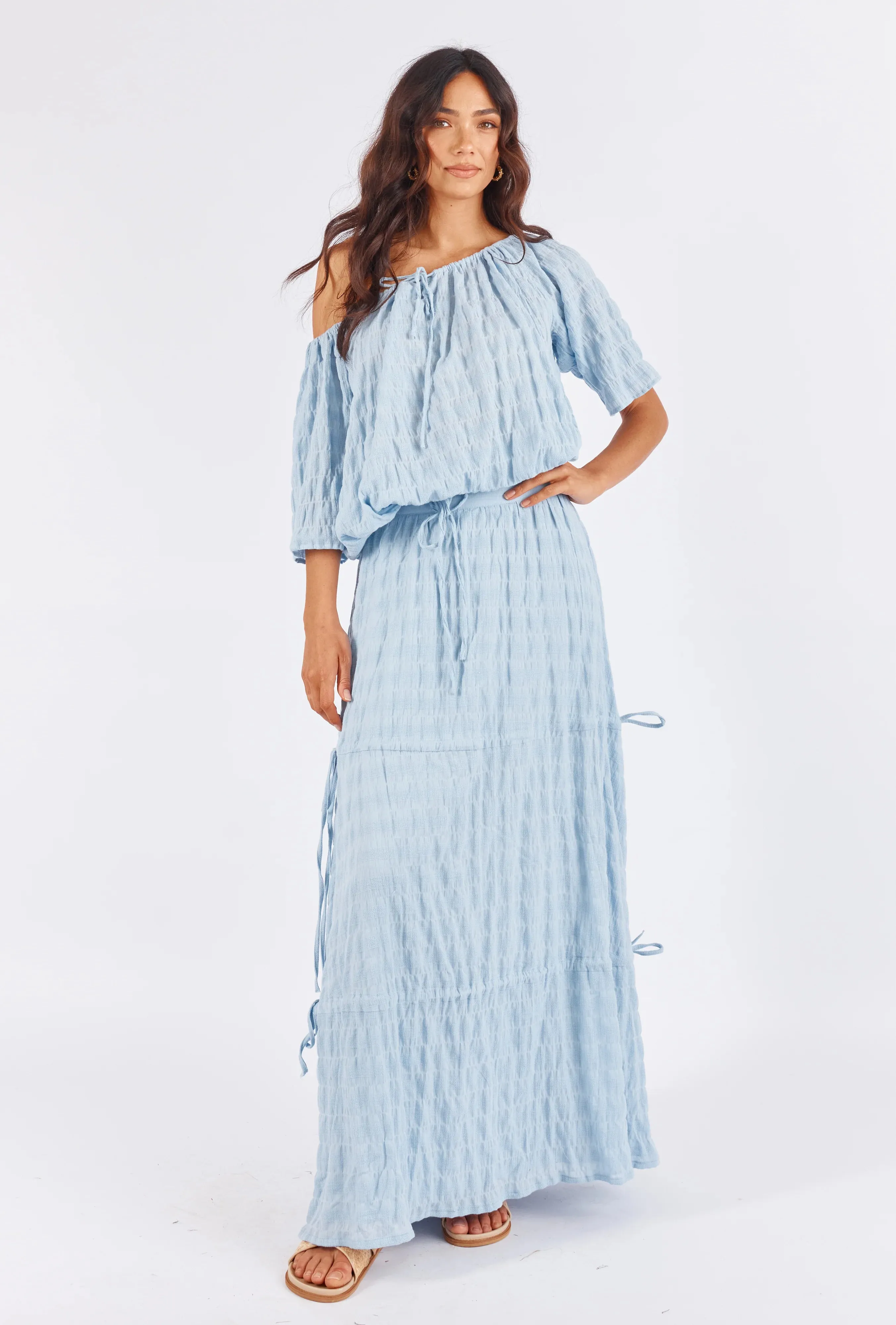 Forest Maxi Skirt Sky Blue