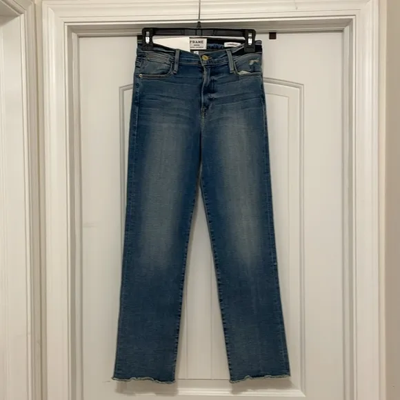 Frame Denim Le High Straight Jeans Roxton size 27