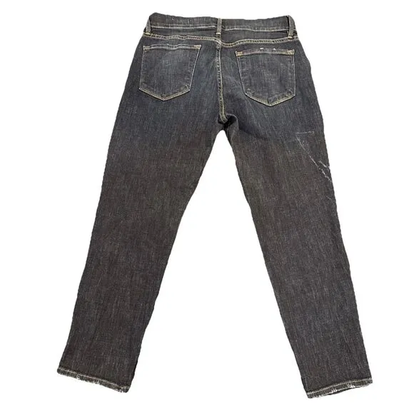 Frame Le Garcon Cropped Jeans Blue Cotton Size 28