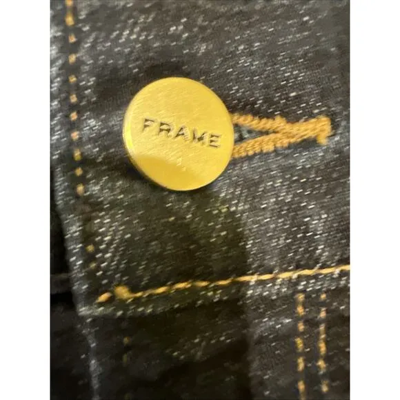 Frame Le Garcon Cropped Jeans Blue Cotton Size 28