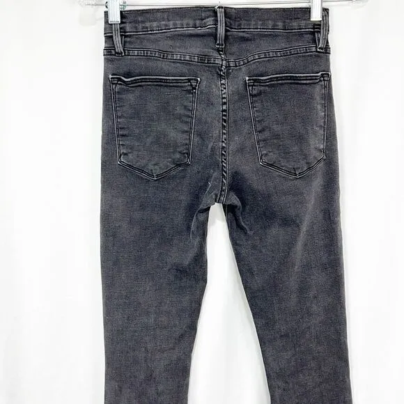 Frame Denim Le High in Rolling River Washed Black 26