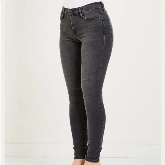 Frame Denim Le High in Rolling River Washed Black 26