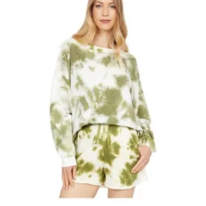 Free People Intimately Kelly Lounge Set Green Tie-Dye