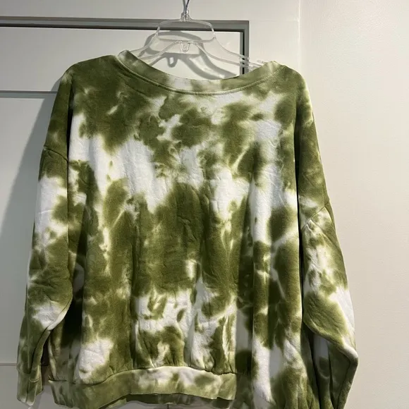 Free People Intimately Kelly Lounge Set Green Tie-Dye