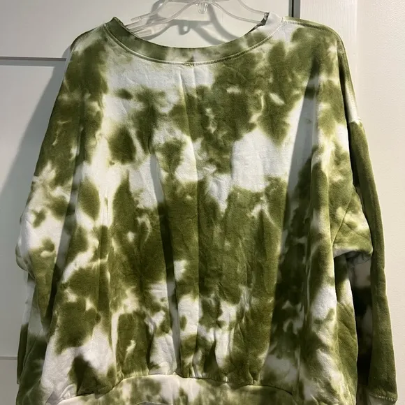 Free People Intimately Kelly Lounge Set Green Tie-Dye
