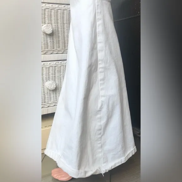 Free People Just Float On Ultra Flare Leg Pants in white color Size 24