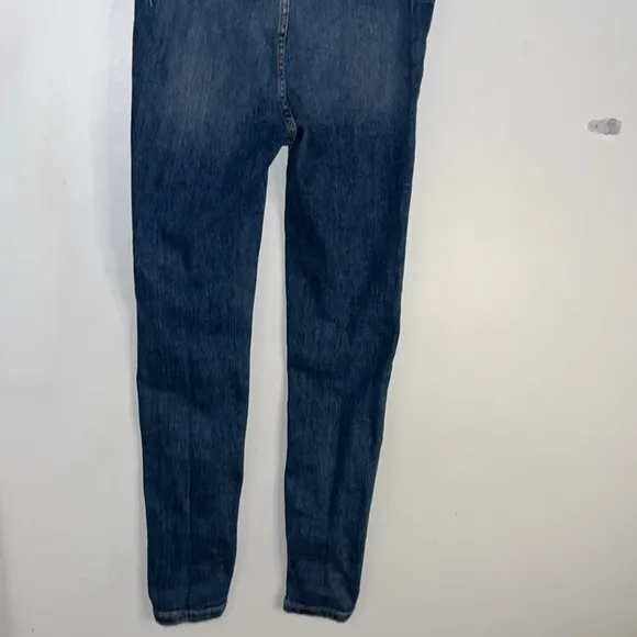 Free People Skinny Ankle jeans Size 27 High Rise Med Wash Button Zip