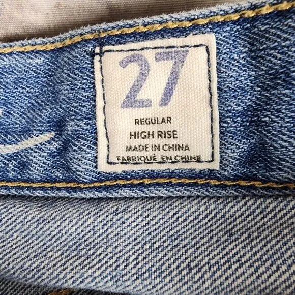 Free People We The Free Soak Up the Sun High Rise Thrashed Skinny Jean  Size 27