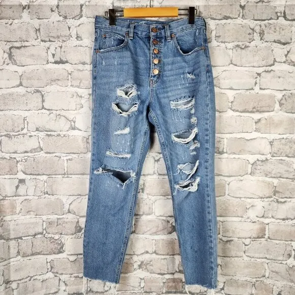 Free People We The Free Soak Up the Sun High Rise Thrashed Skinny Jean  Size 27