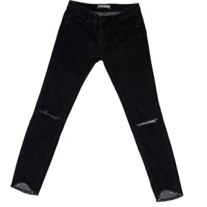 Free People Cropped/Skinny Black Jeans