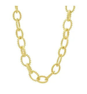 Freida Rothman Textured Heavy Link Toggle Necklace