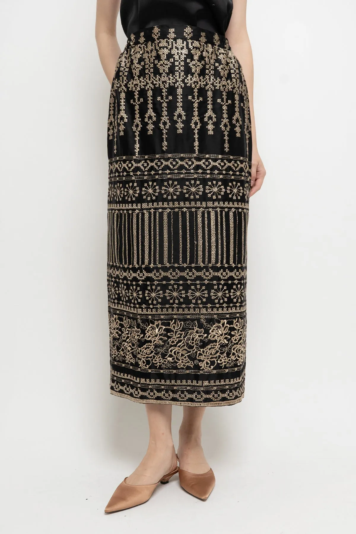 Gayatri Skirt in Black Gold