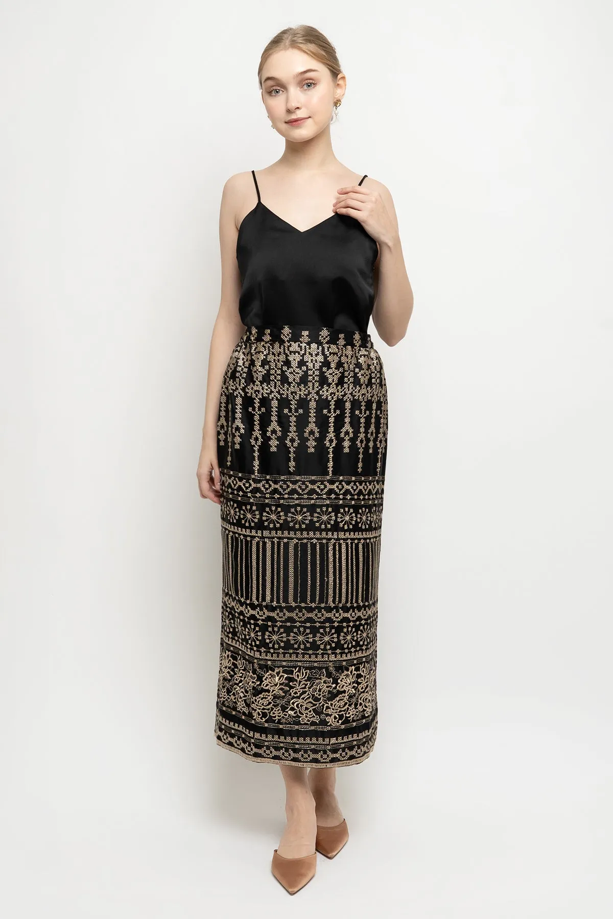 Gayatri Skirt in Black Gold