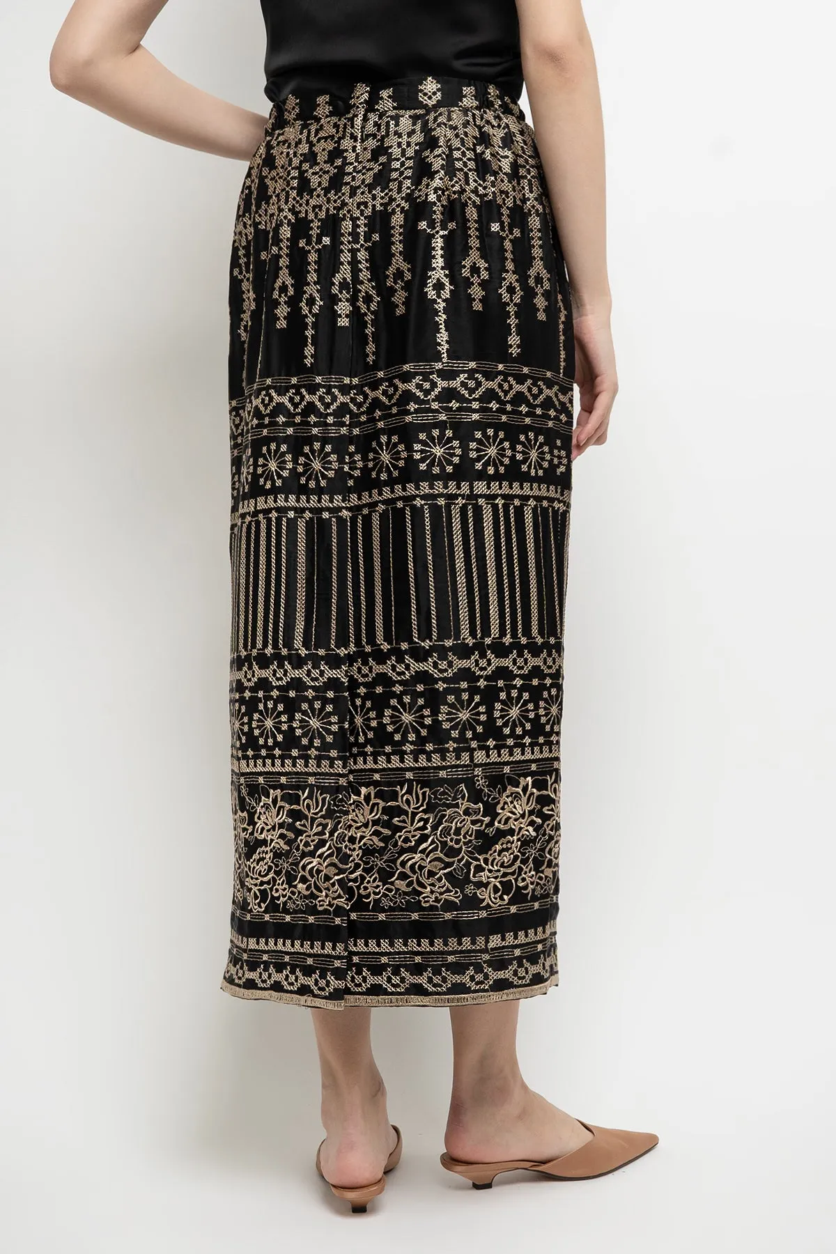 Gayatri Skirt in Black Gold