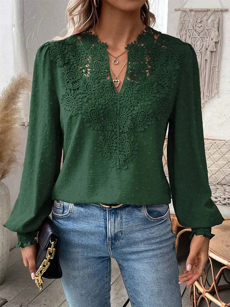 GIANNA - ELEGANT LACE BLOUSE
