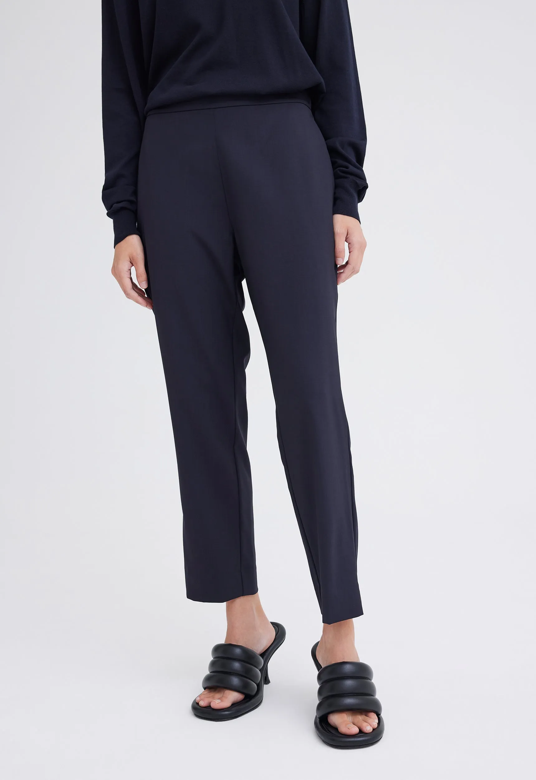 Gio Merino Wool Pant - Darkest Navy