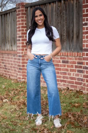 Going Strong Cropped Denim Jeans
