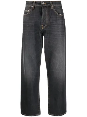 Golden denim cotton jeans