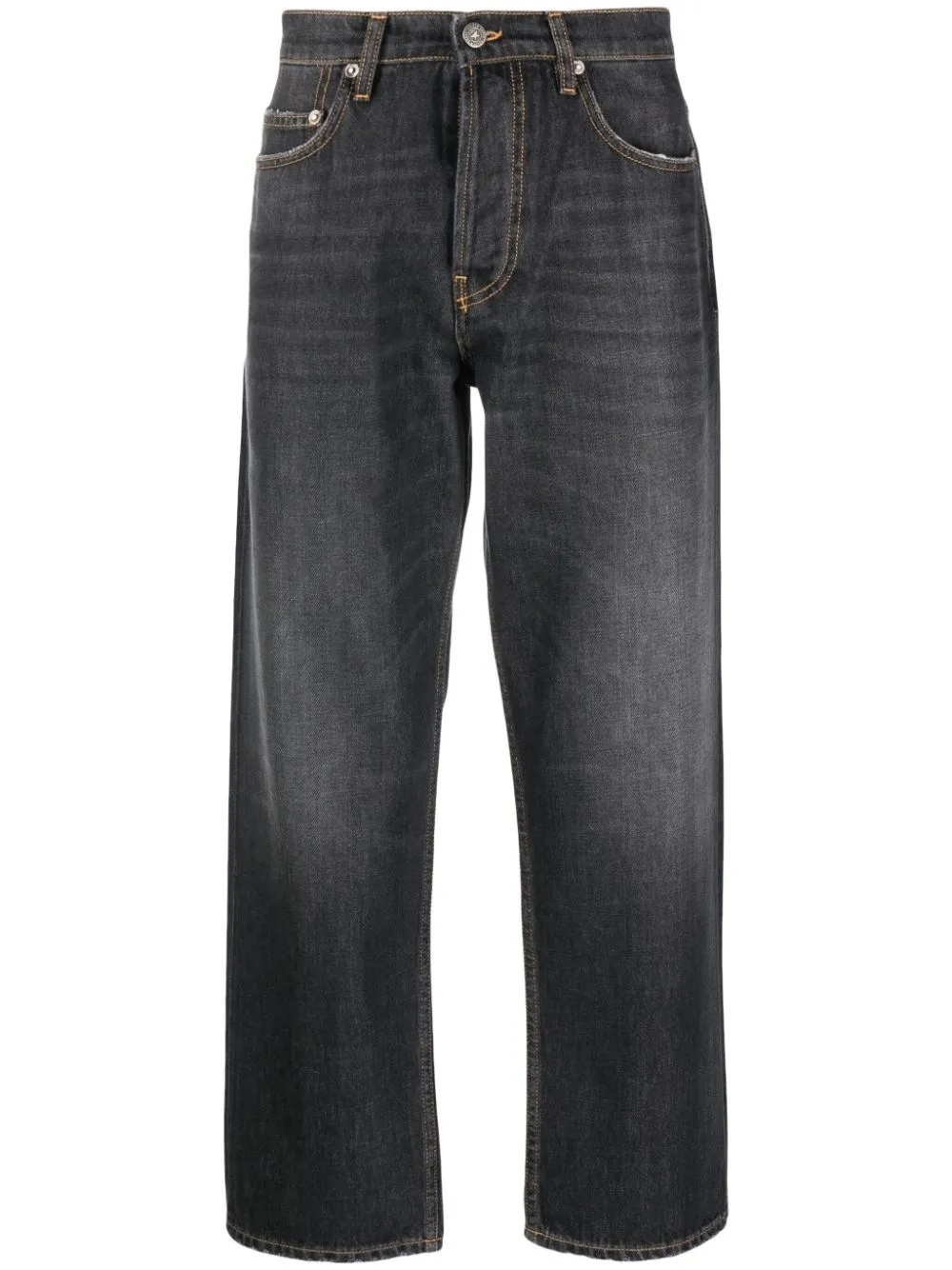 Golden denim cotton jeans