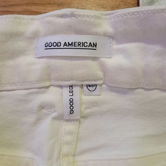 Good American 'Good Legs' Metallic Cropped Jeans