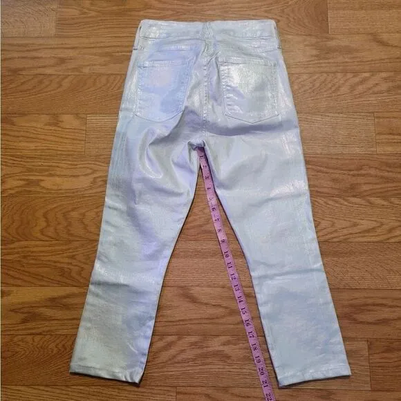 Good American 'Good Legs' Metallic Cropped Jeans
