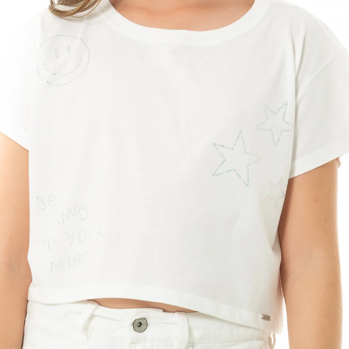 GRAPHIC T-SHIRT WITH RHINESTONES FOR GIRLS