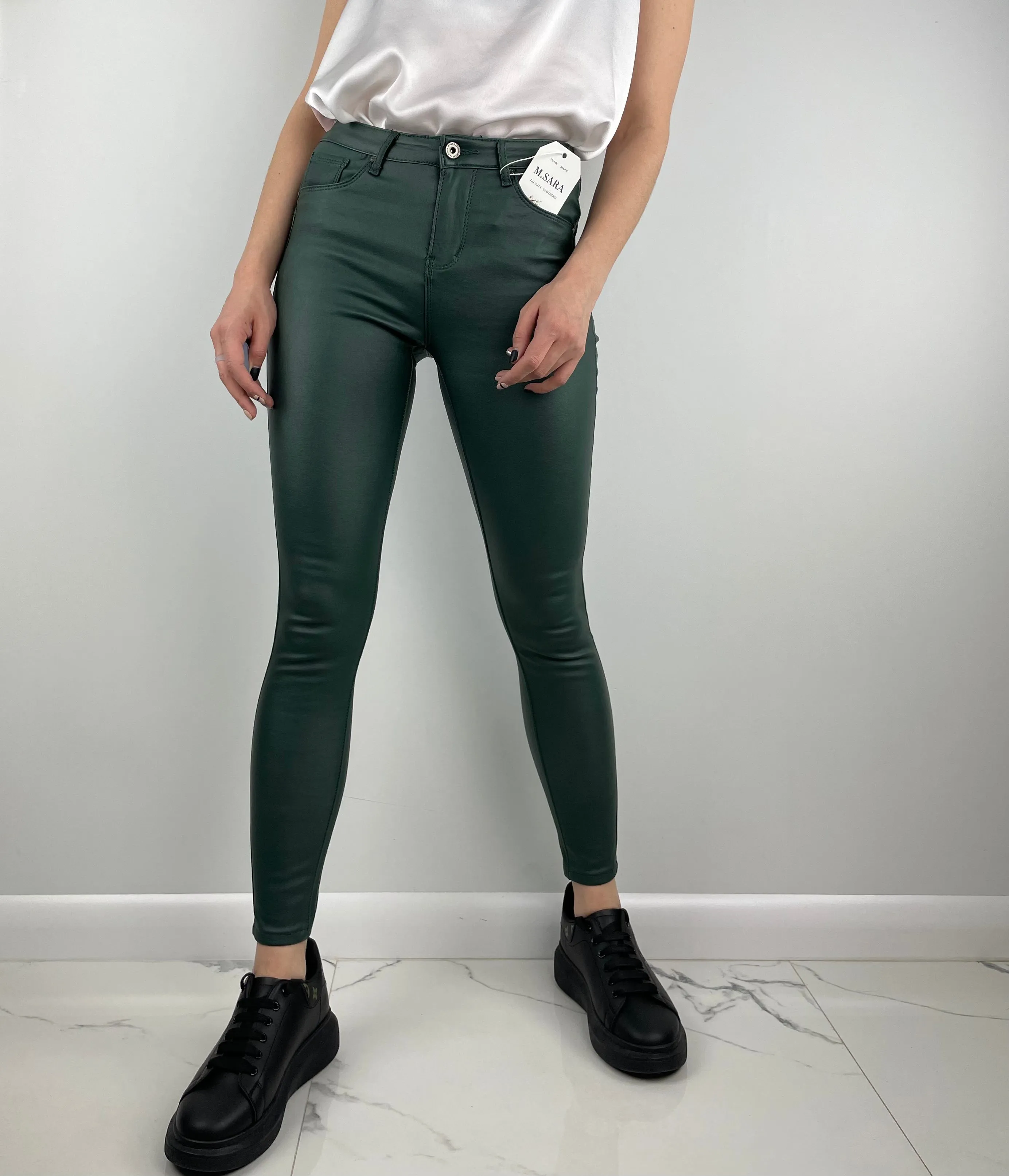 Green Eco Leather push up with insulation