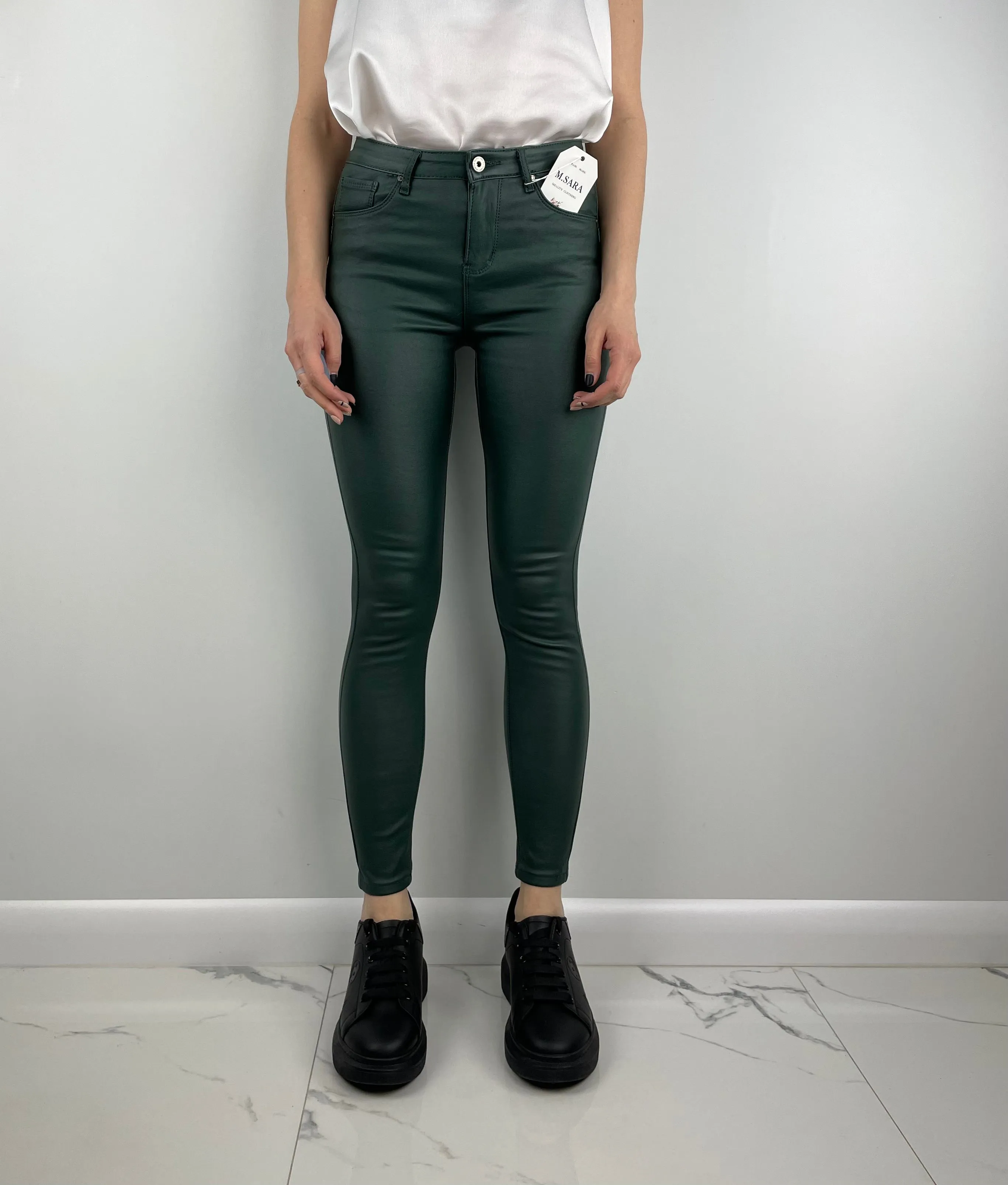 Green Eco Leather push up with insulation
