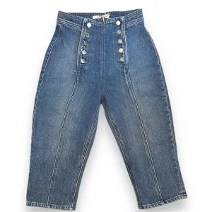 GRLFRND Revolve NWT Adina Y2K Vibe Cropped Capri High Rise Button Fly Jeans 24