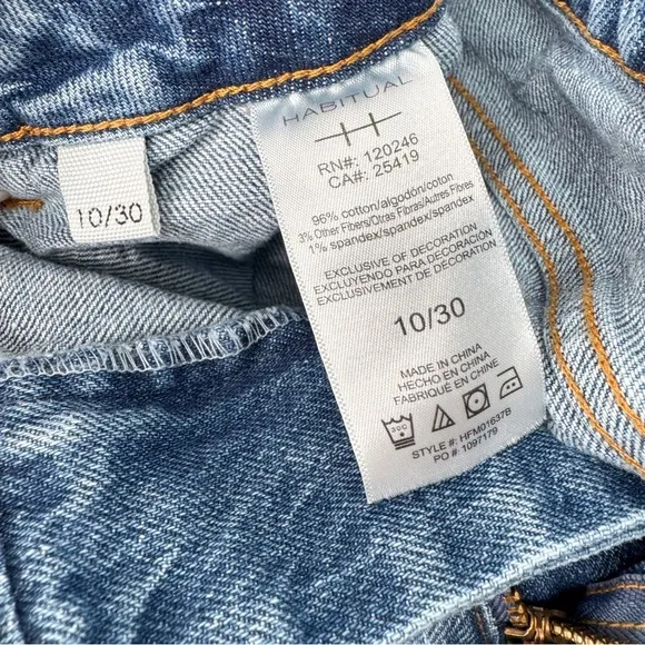 Habitual High Rise Cropped Wide Leg Jeans Women’s Size 10/30