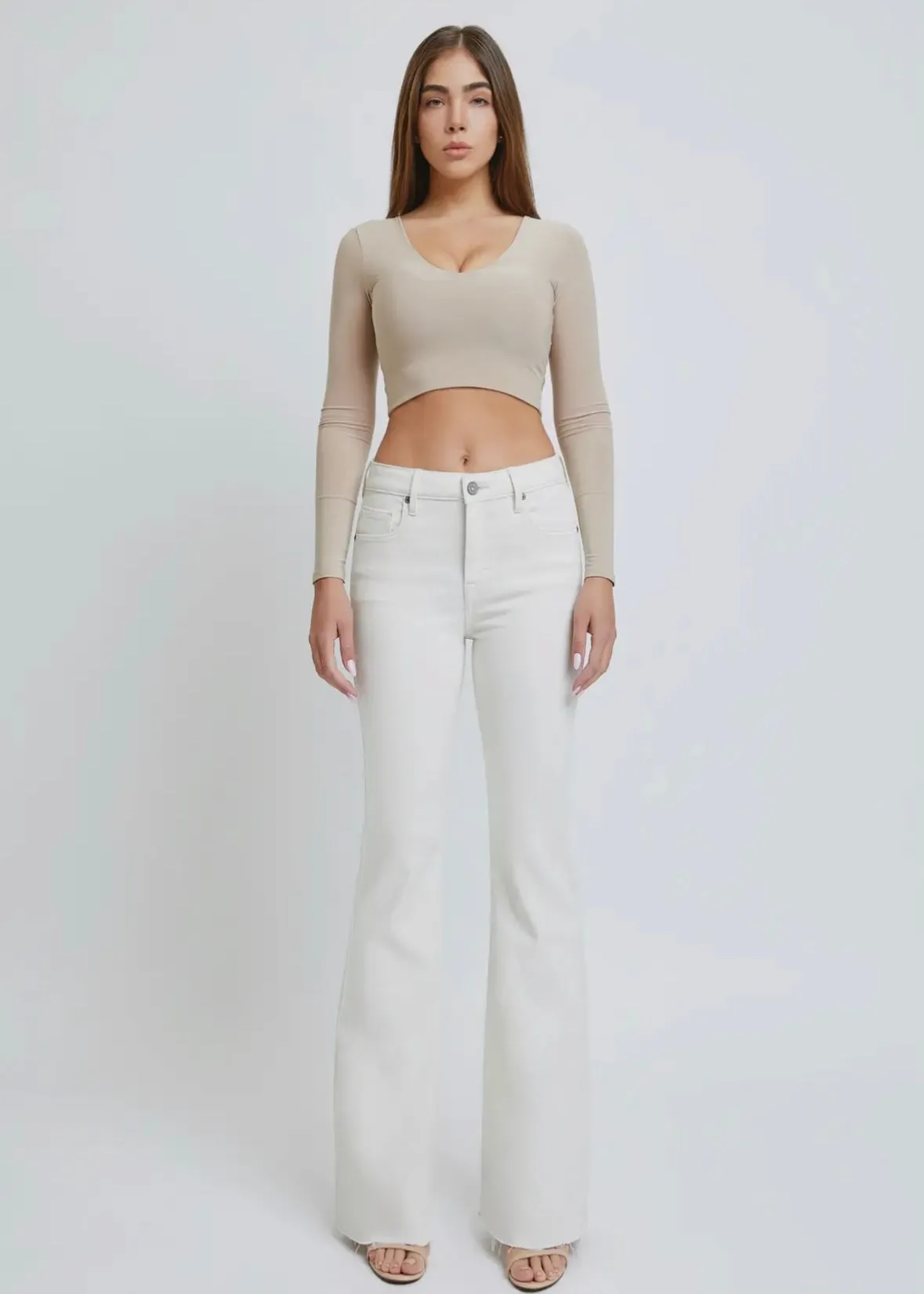 Happi Flare with Raw Hem by Hidden Jean