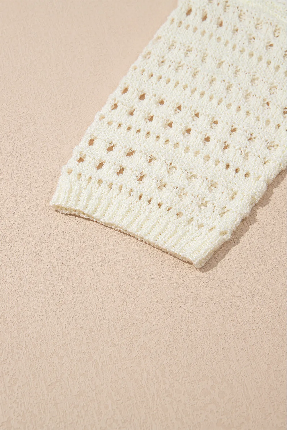 Hazel Blues® |  Hollow Out Drop Shoulder Sweater