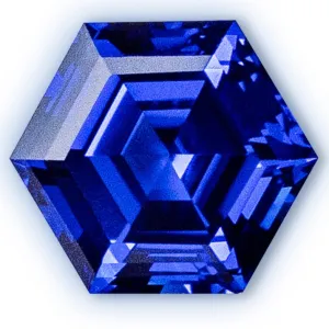Hexagon FAB Lab-Grown Blue Sapphire Gems