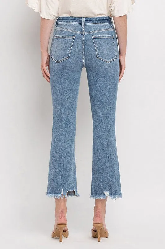 High Rise Crop Flare Jeans, Vervet by Flying Monkey