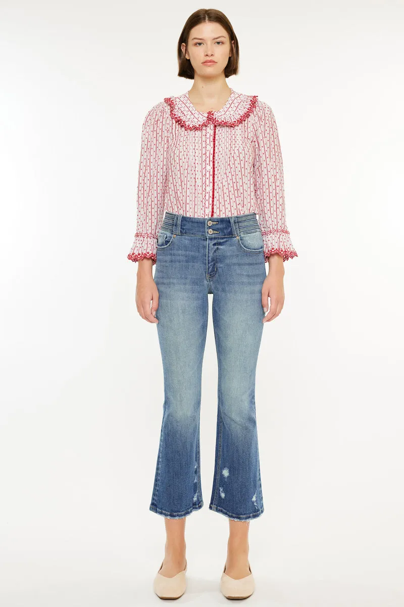 Hillary High Rise Cropped Flare Jeans
