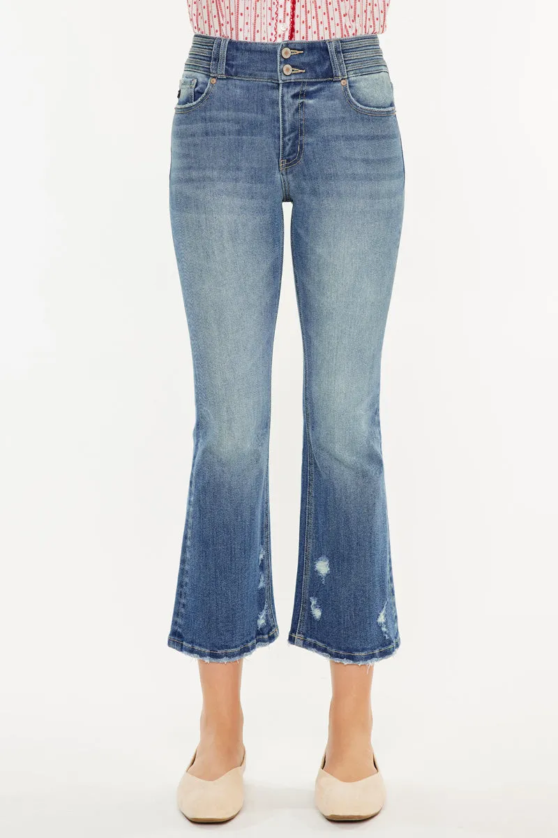 Hillary High Rise Cropped Flare Jeans